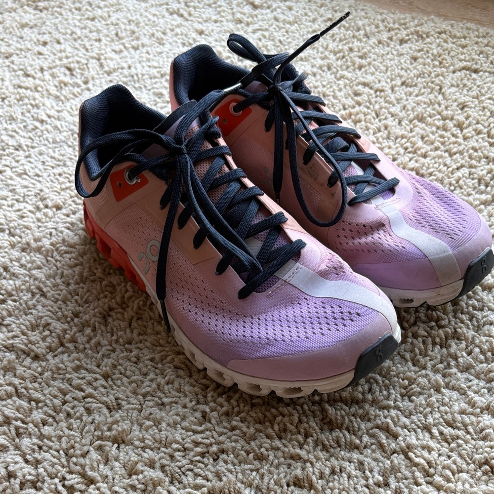 On Running Women's Athletic Shoes in Pink and Black